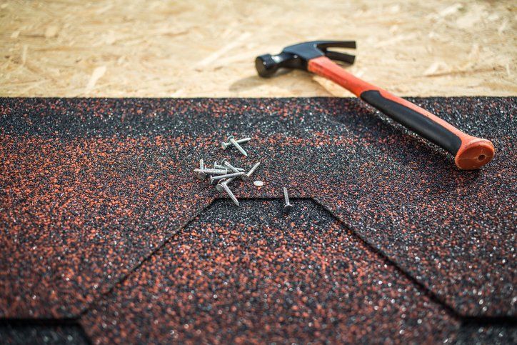 Synthetic Slate — Asphalt Shingles With Hammer and Nails in West Boylston, MA