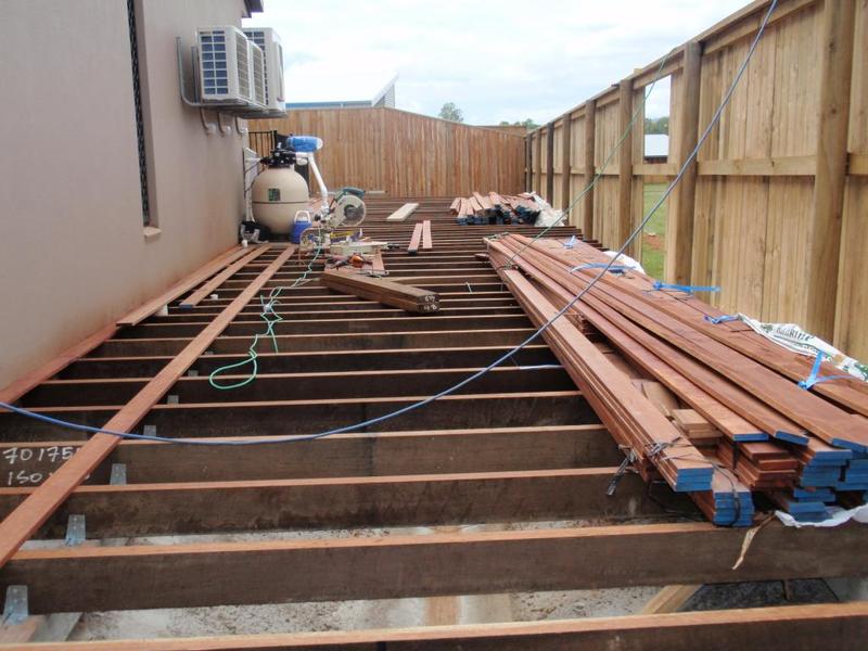 Wooden Deck Being Constructed — Construction in Cairns, QLD