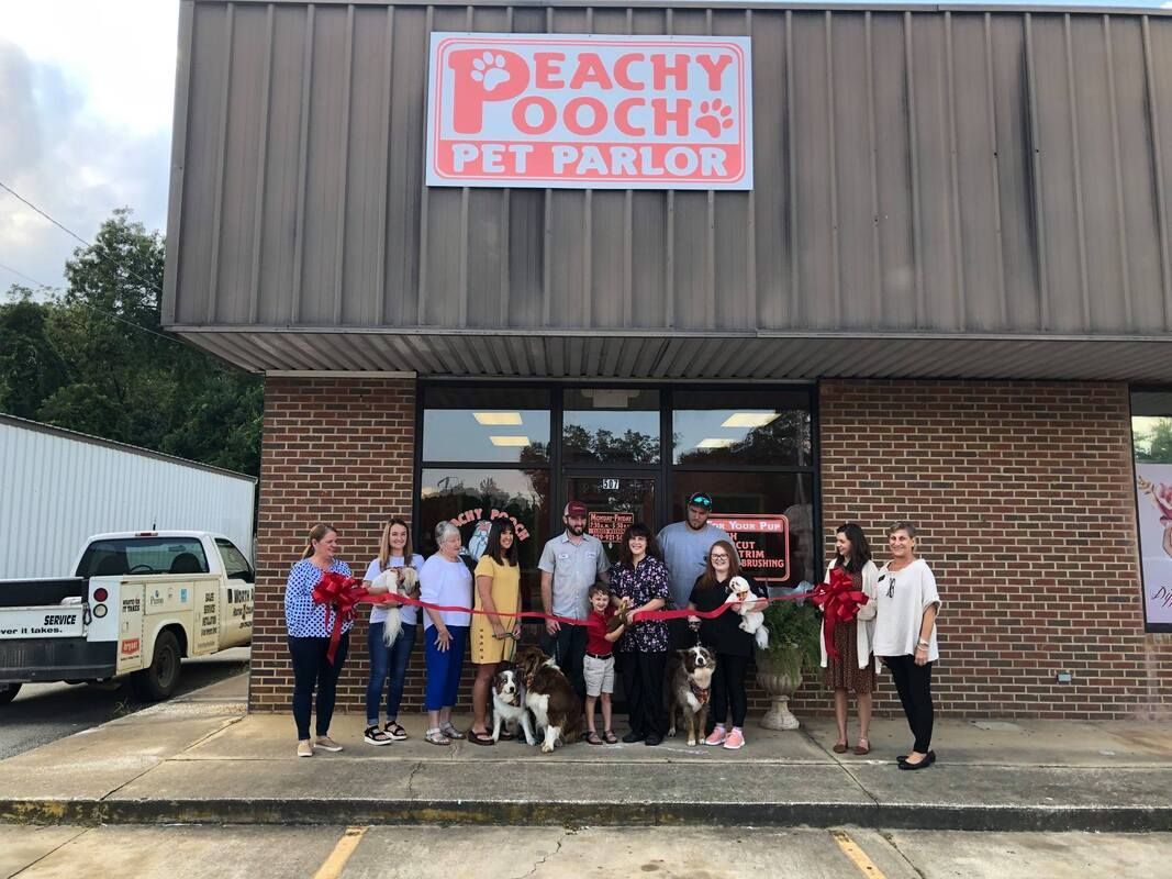 Ribbon Cutting for Peachy Pooch Pet Parlor