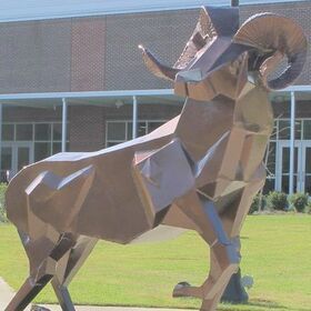 Ram Statue at Worth County High School