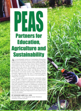 A poster for peas partners for education agriculture and sustainability