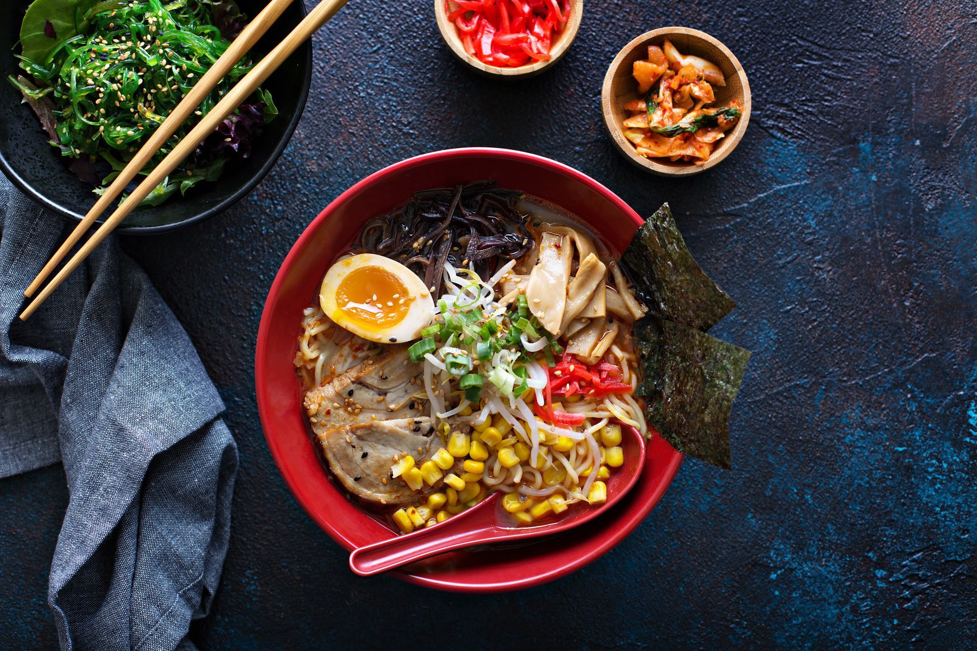 Ramen miso soup bowl