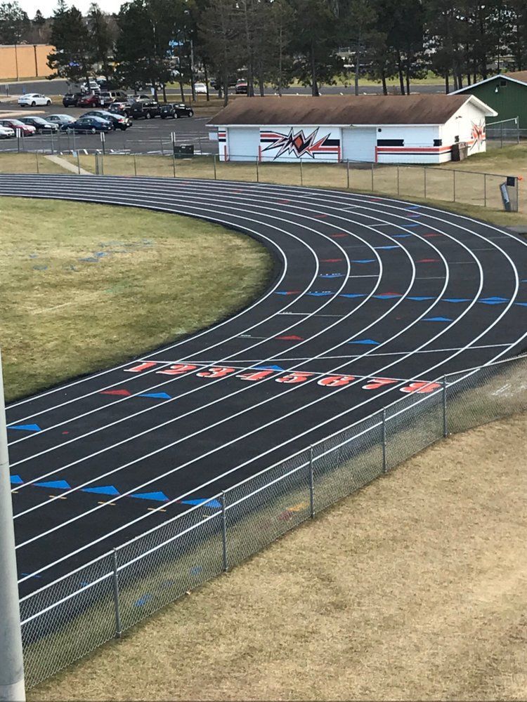 A track with the word eagle painted on it