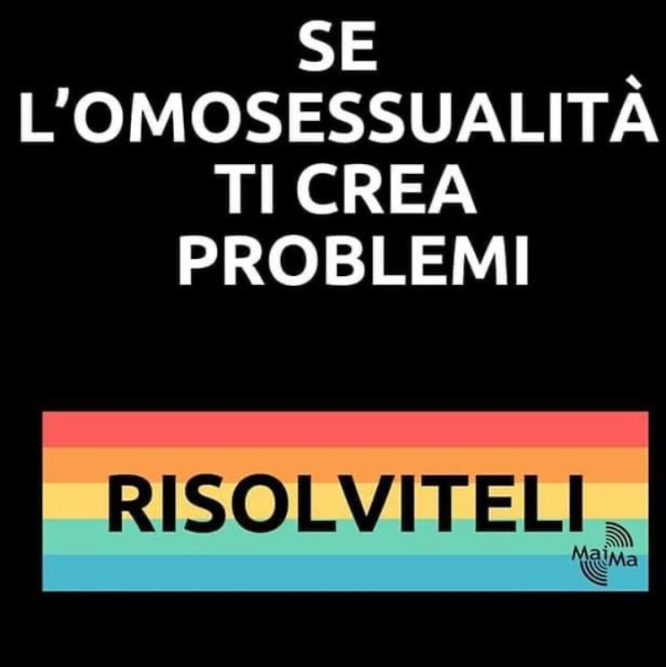 Se l'omosessualità ti crea problemi risolviteli