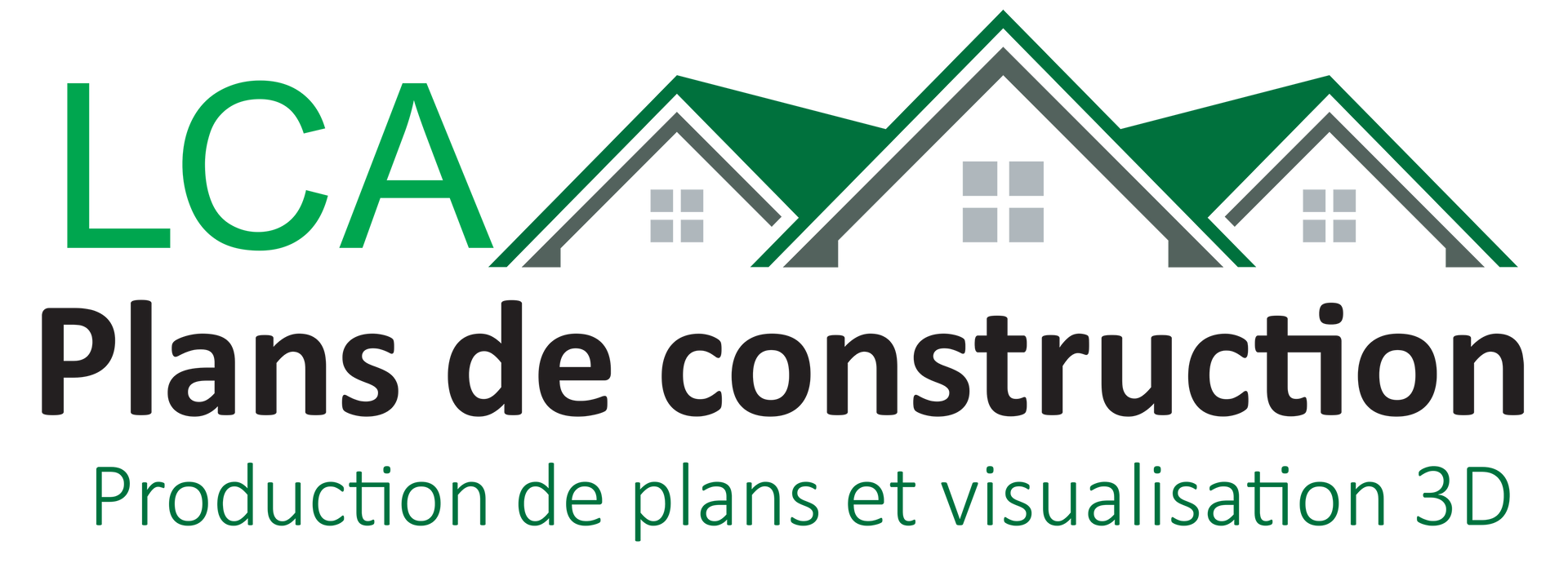Le logo pour lca plans de construction production de plans et visualisation 3d