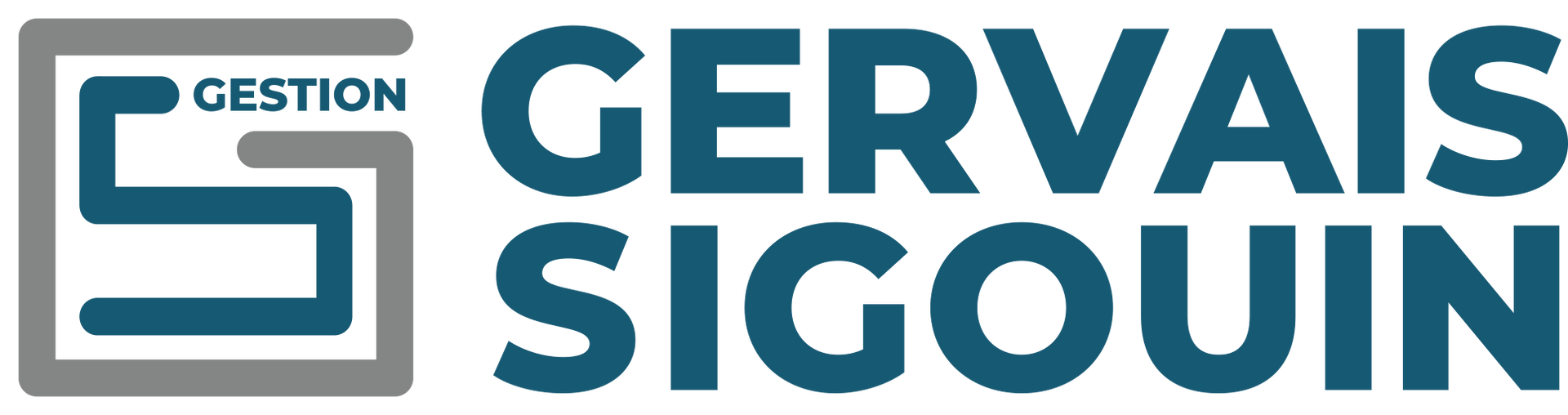 Un logo bleu et gris pour gervais sigouin