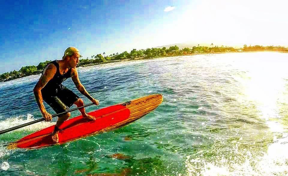 John riding his Pono Applewood in Kona