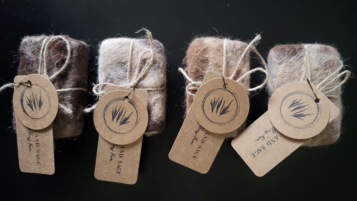 Felted Alpaca Soap