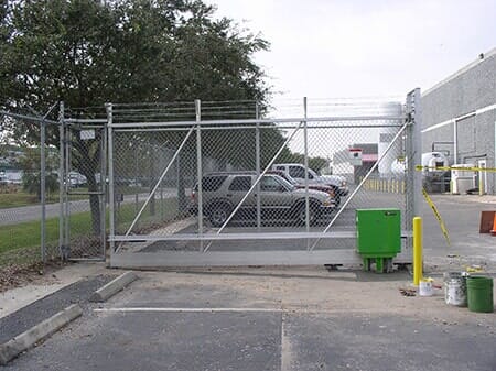 Chain Link Fence with Automatic Gate - Railing in Tampa, FL
