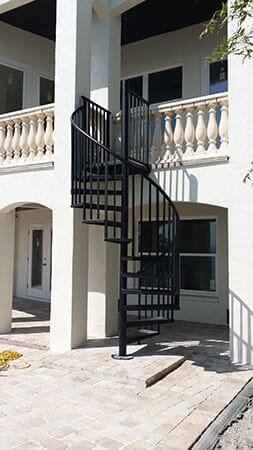 Black Spiral Staircase - Railing in Tampa, FL