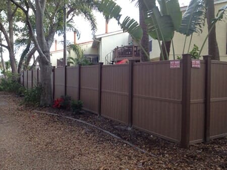 Brown PVC Vinyl Fence - Railing in Tampa, FL