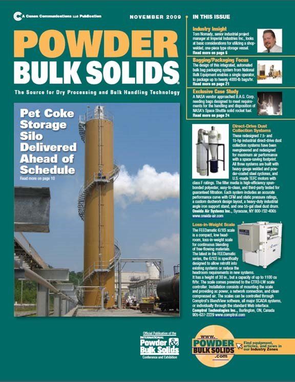 Matrix makes the cover of Powder Bulk Solids Magazine