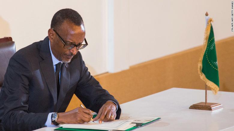 President Paul Kagame of Rwanda, current chairperson of the AU