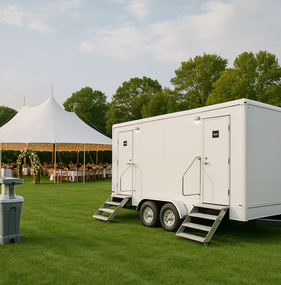 A black and white drawing of a trailer on a white background.
