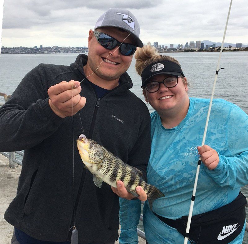 Happy Couple Caught a Big Fish — San Diego, CA — SoCal Eco Tours