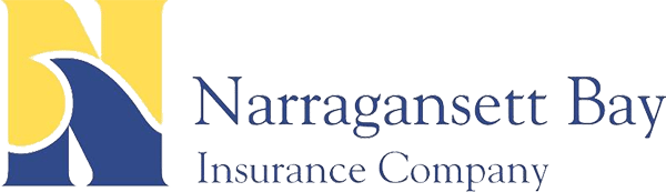 Logo for Narragansett Bay Insurance Company, featuring a yellow and blue N with a stylized wave.