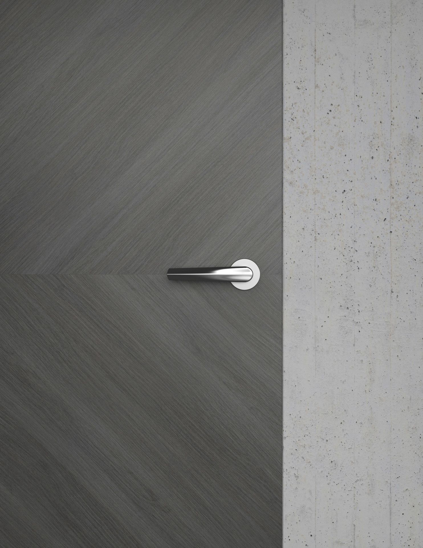 Et nærbilde av en dør med håndtak på.