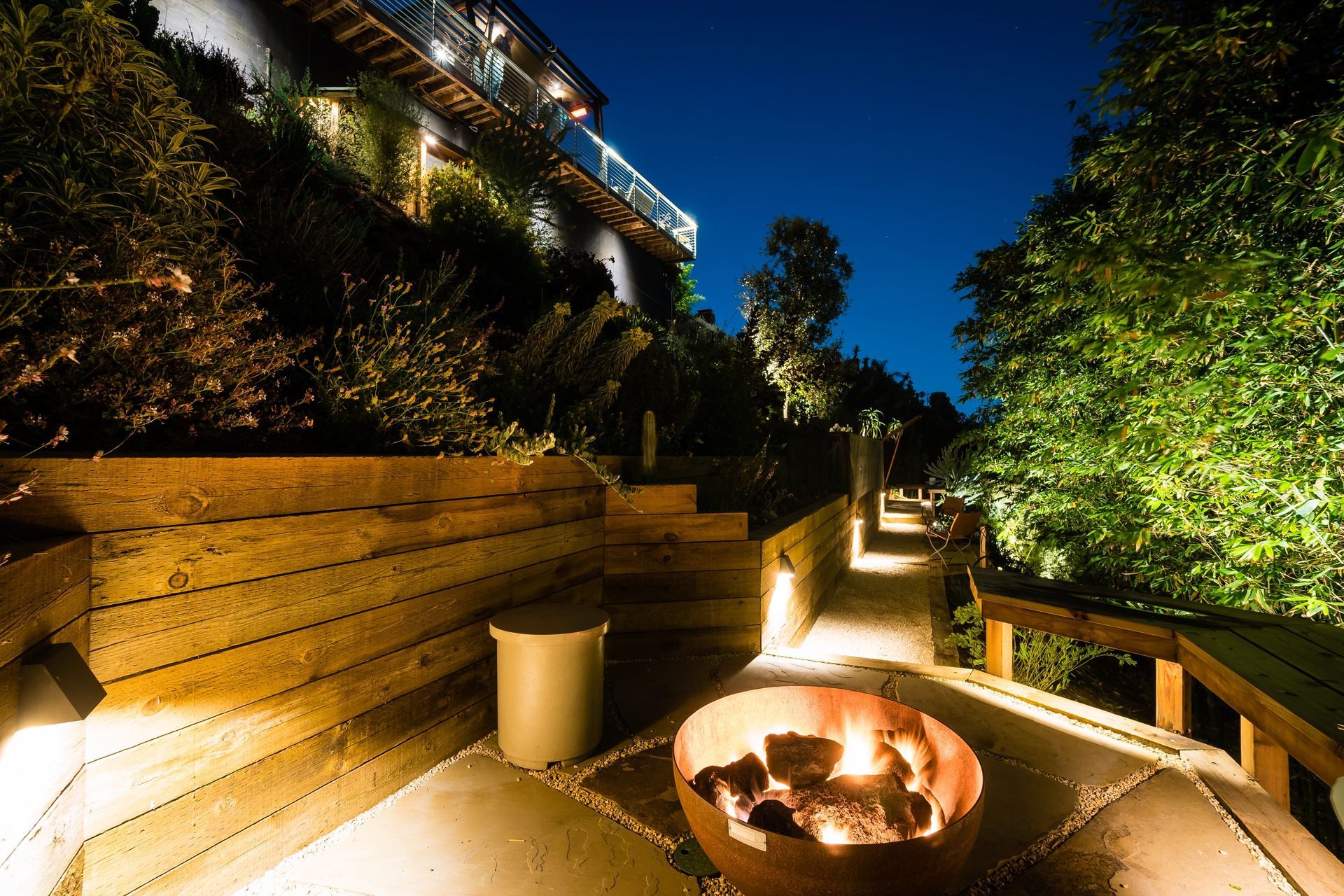Outdoor Fireplace — Culver City, CA — Gregory Davis & Associates