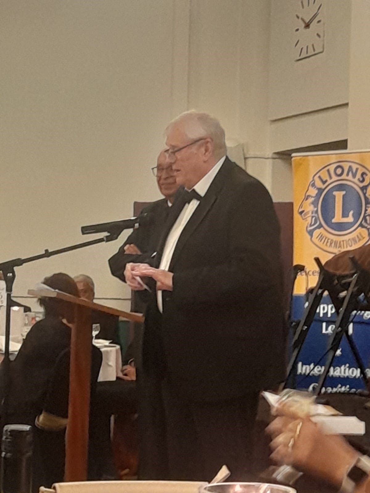 Rick Moore speaking at the Charnwood Lions Ball