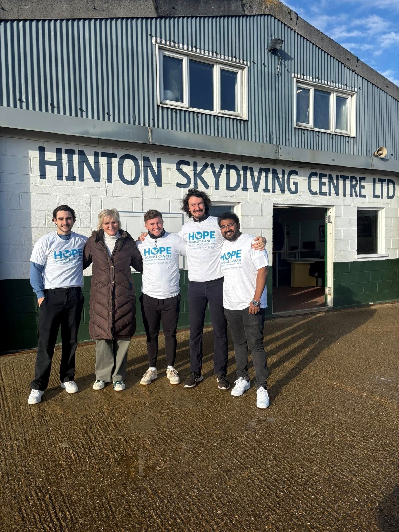 A group of people at Hinton skydive centre
