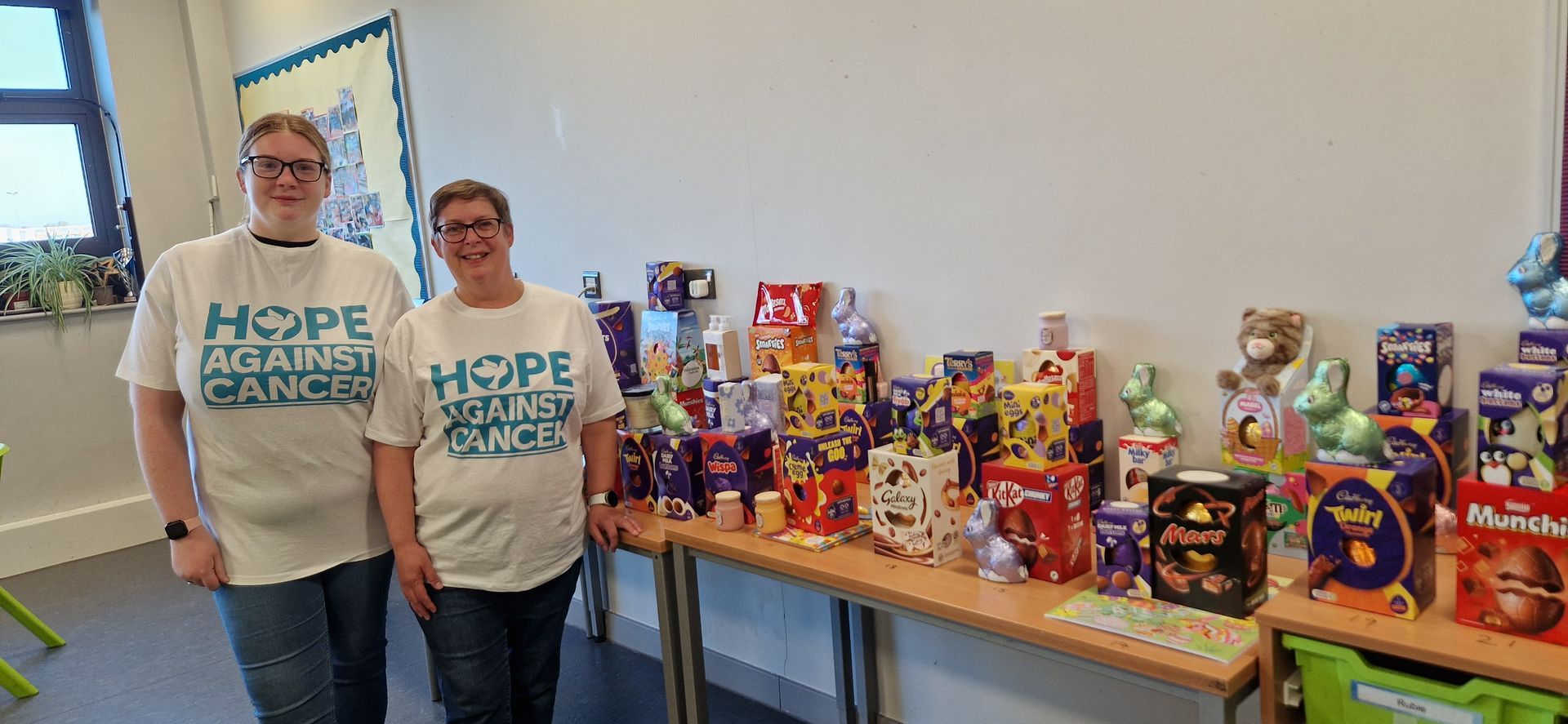 A school cake sale fundraiser