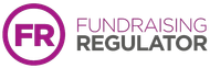 The logo for the fundraising regulator is a purple circle with the words `` fundraising regulator '' written inside of it.