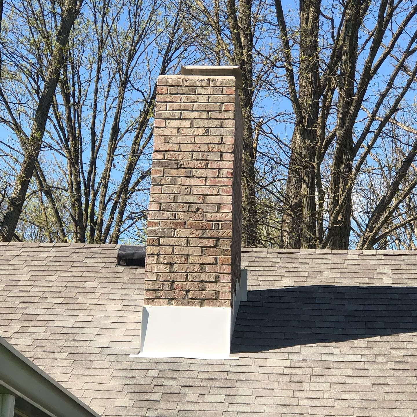 Newly Repaired Residential Brick Chimney