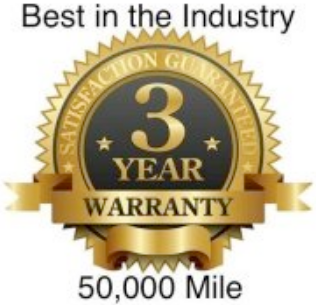 Best in the industry 3 year warranty 50,000 mile