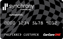 A synchrony financial automotive preferred customer card