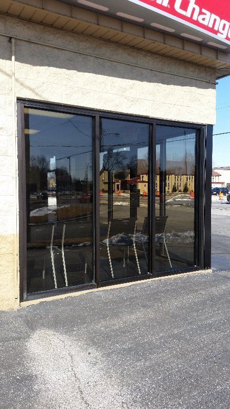 Glass Window With Black Frame — Belleville, IL — Glass & More Inc.