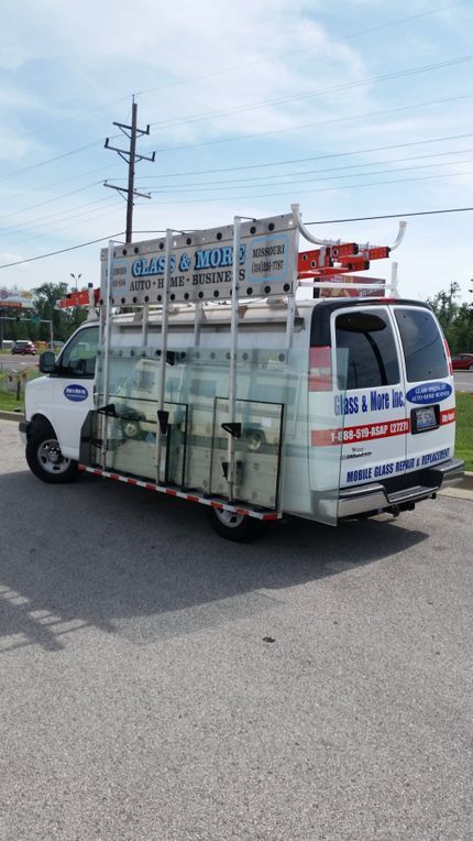 Company Service Truck On The Highway — Belleville, IL — Glass & More Inc.