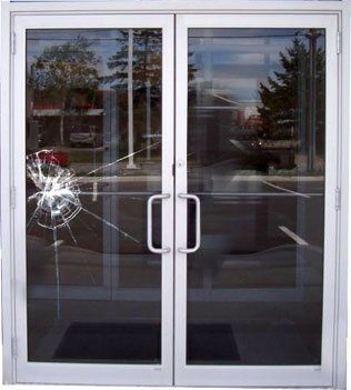 Broken Glass Door — Belleville, IL — Glass & More Inc.