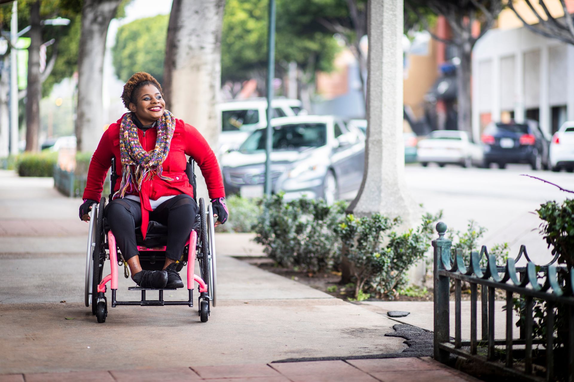 Happy Woman in a Wheelchair — Seymour, TX — Seymour Medical Supply