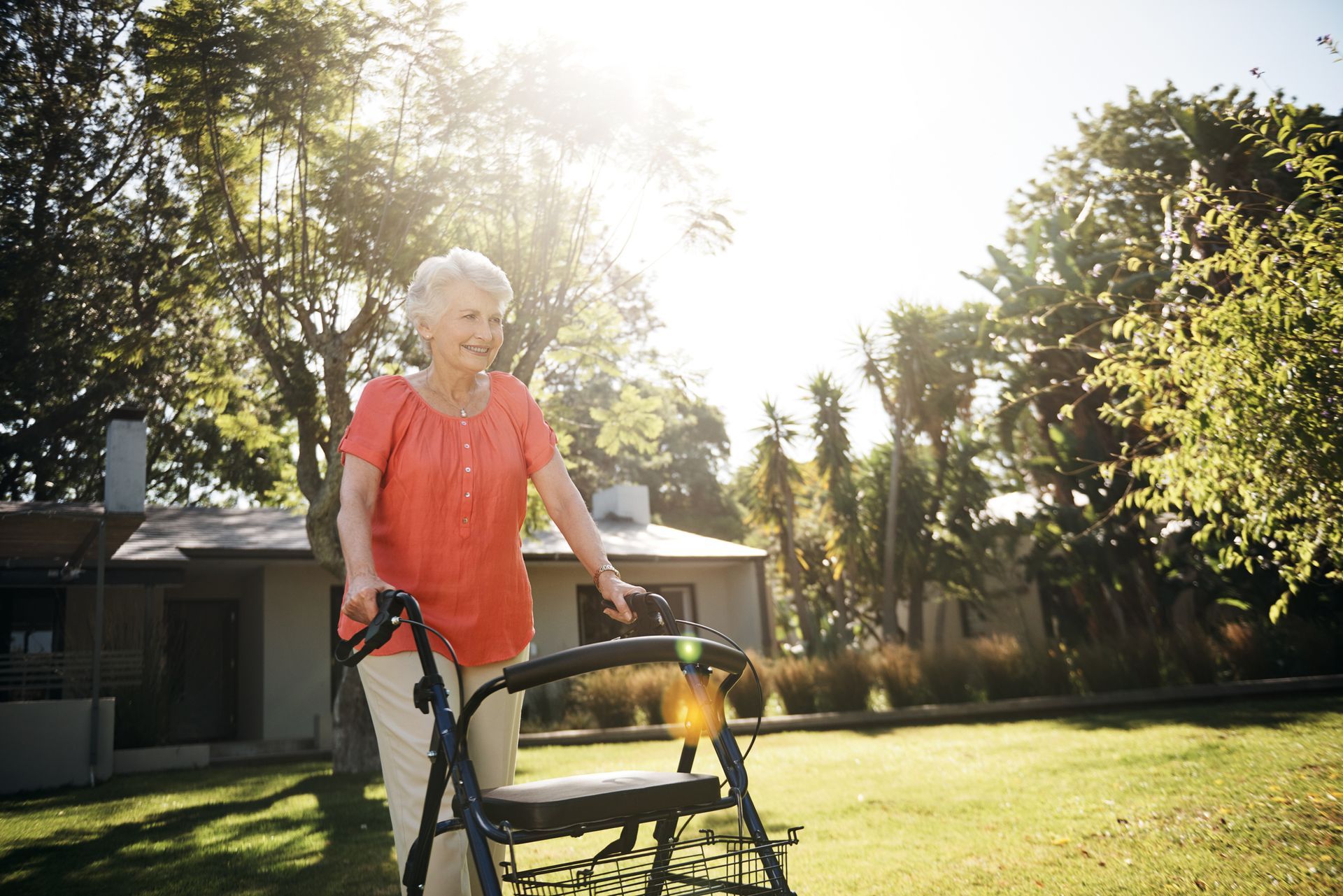 Happy Senior Woman — Seymour, TX — Seymour Medical Supply
