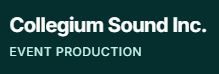 Collegium Sound Inc. logo with “Event Production” on a dark green background