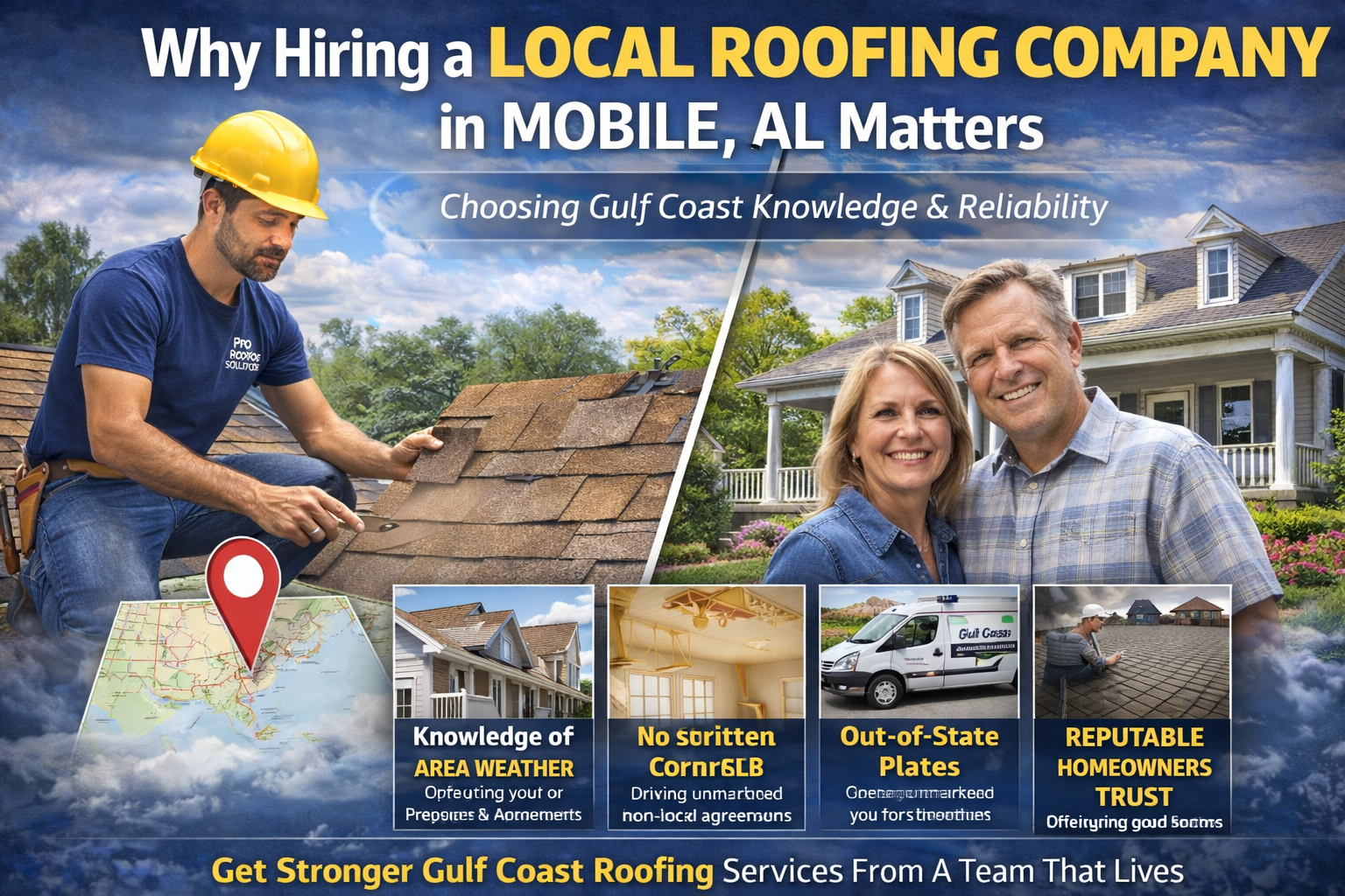 why you want a local roofer in Mobile AL