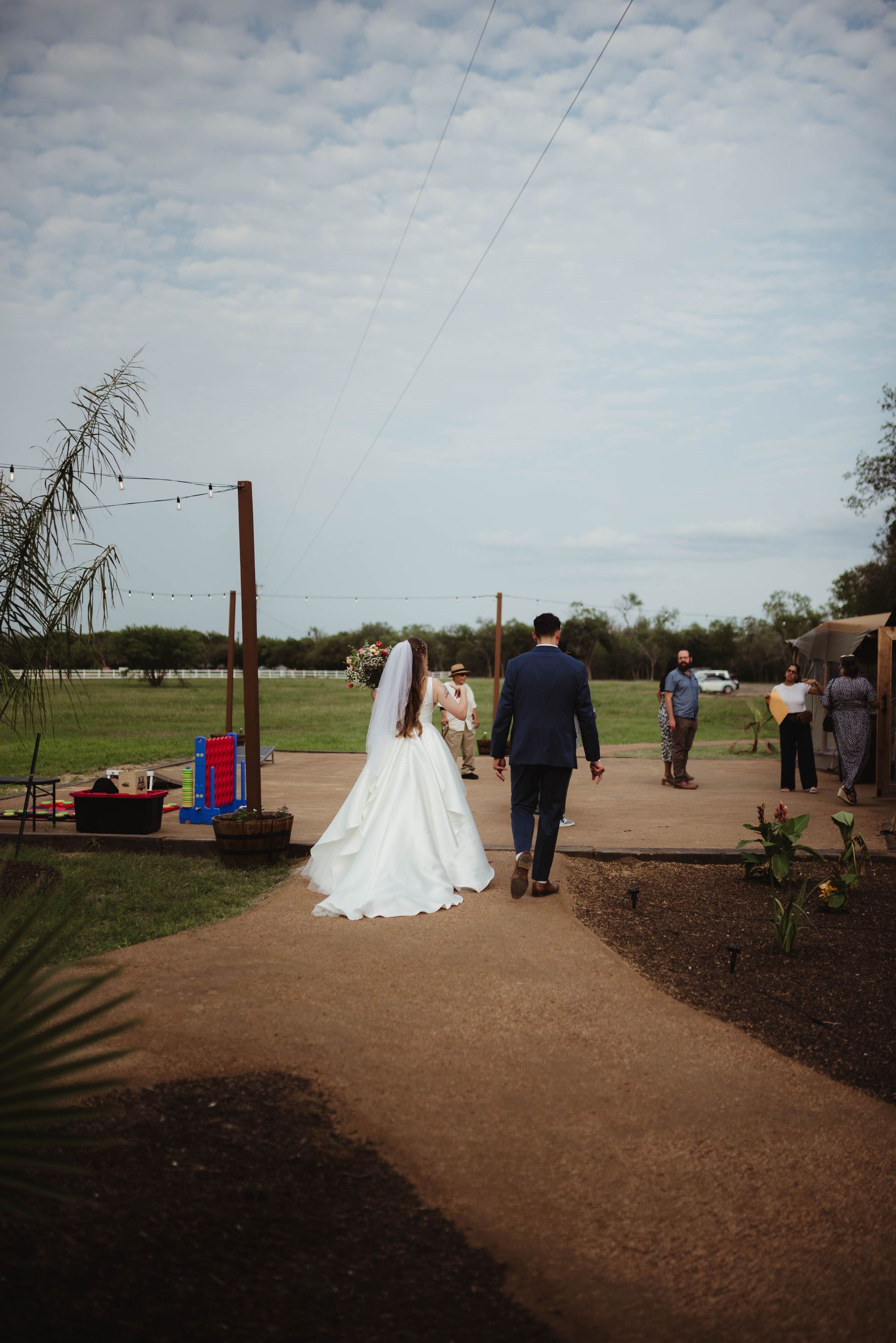 Twilight tipi wedding venue lights at Evergreen Creek