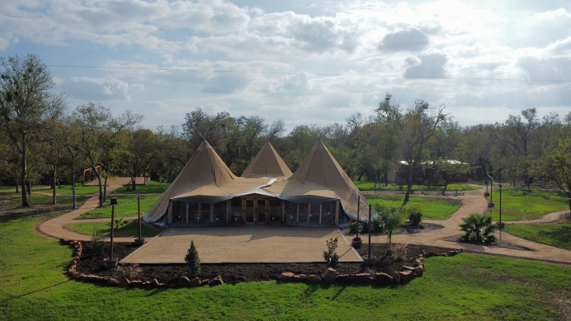 Giant Wedding Tipis At Evergreen Creek