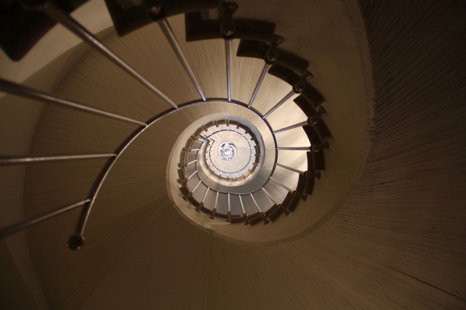 Dettaglio scala a chiocciola