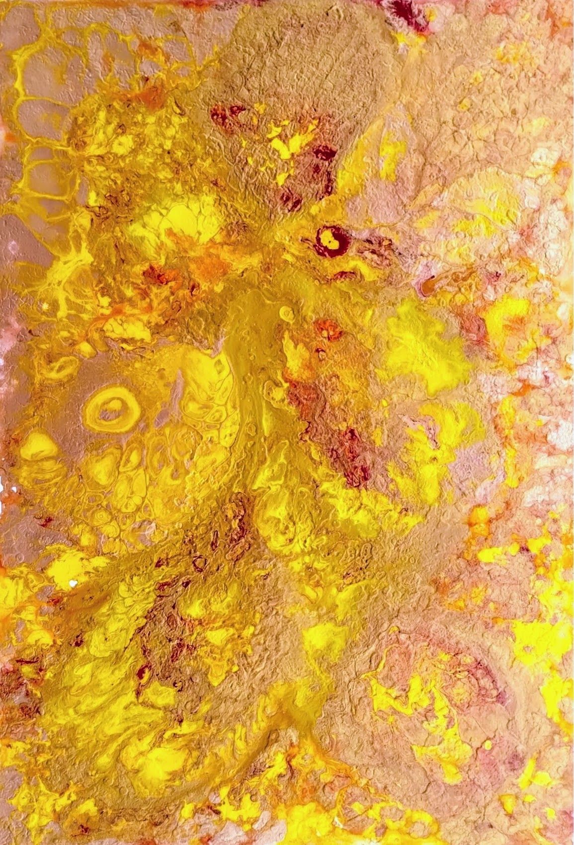 Stay Golden Pour Painting