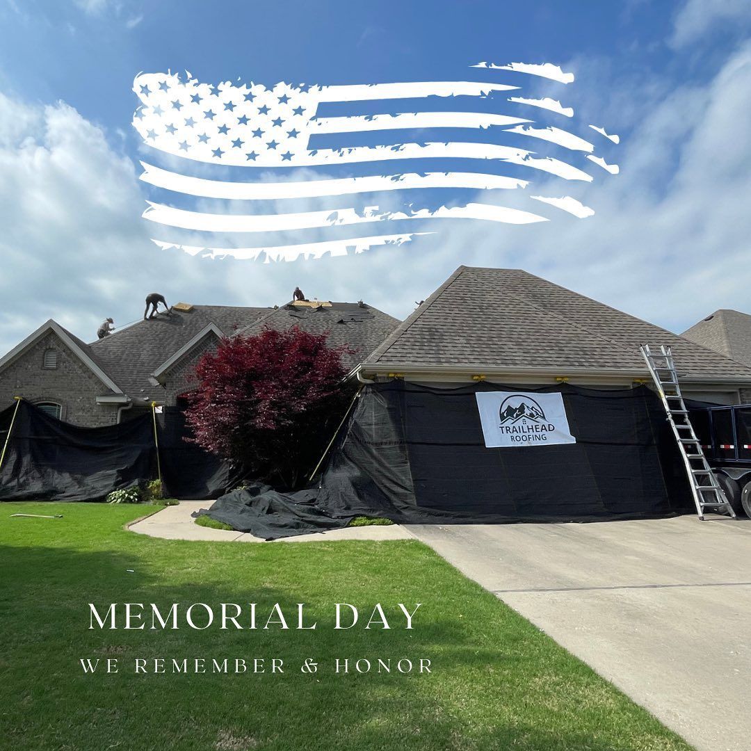 A house is being painted black for memorial day