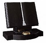 book-shaped memorial stone