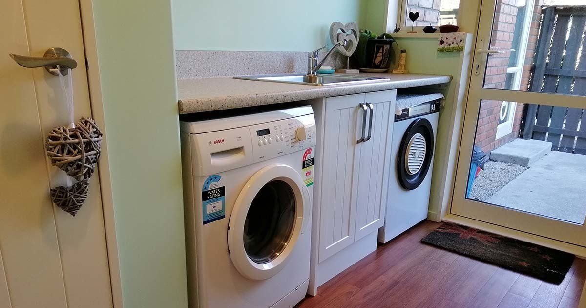 Laundry, Joinery, renovation, update, bespoke, home, custom, shelves, counter, cupboards