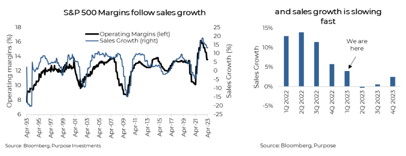 S&P 500 Margins follow sales growth