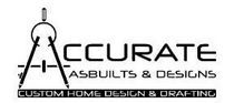 Logo for Accurate Asbuilts & Designs with compass icon and text 