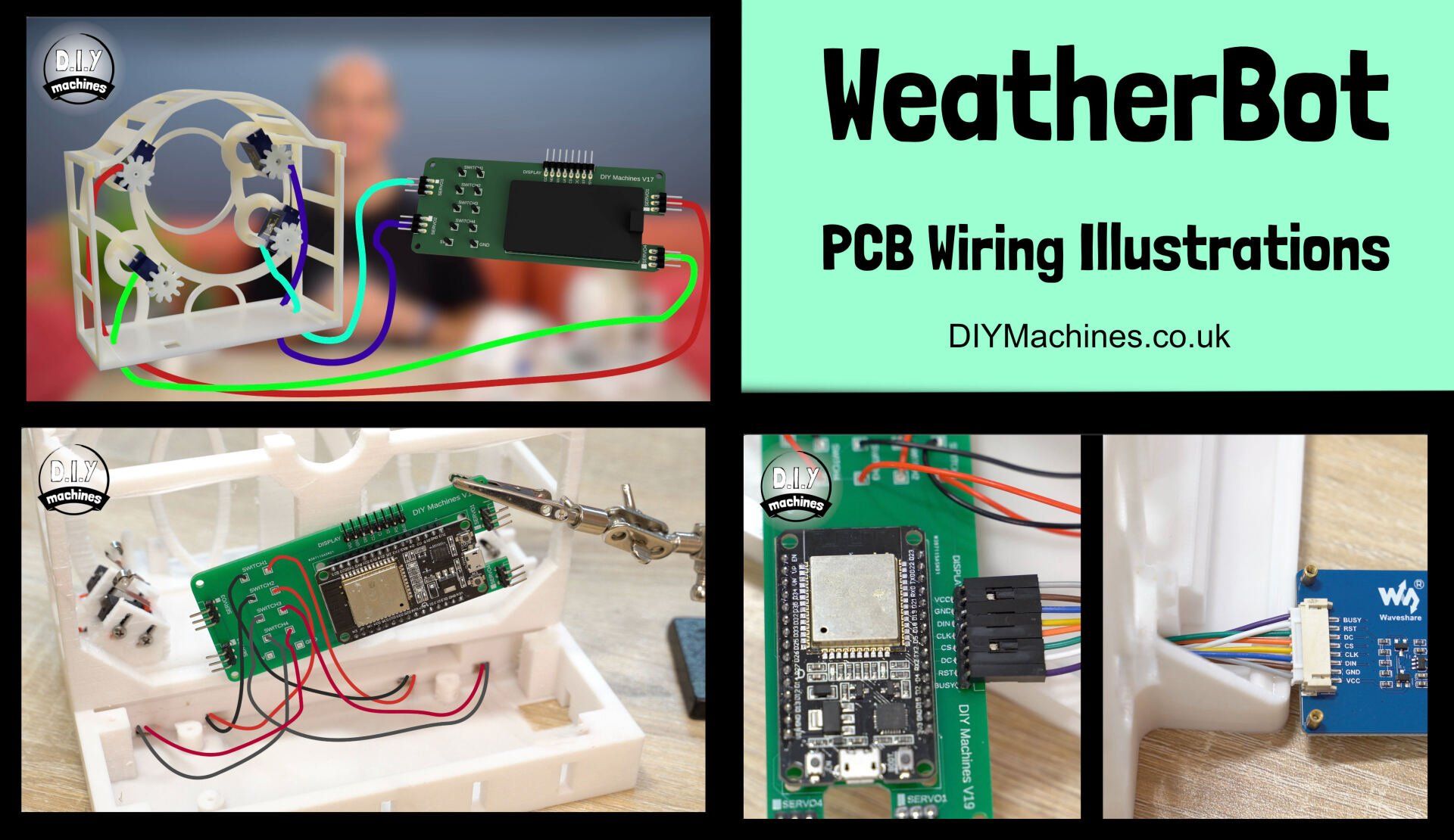 WeatherBot Wiring Diagram for PCB