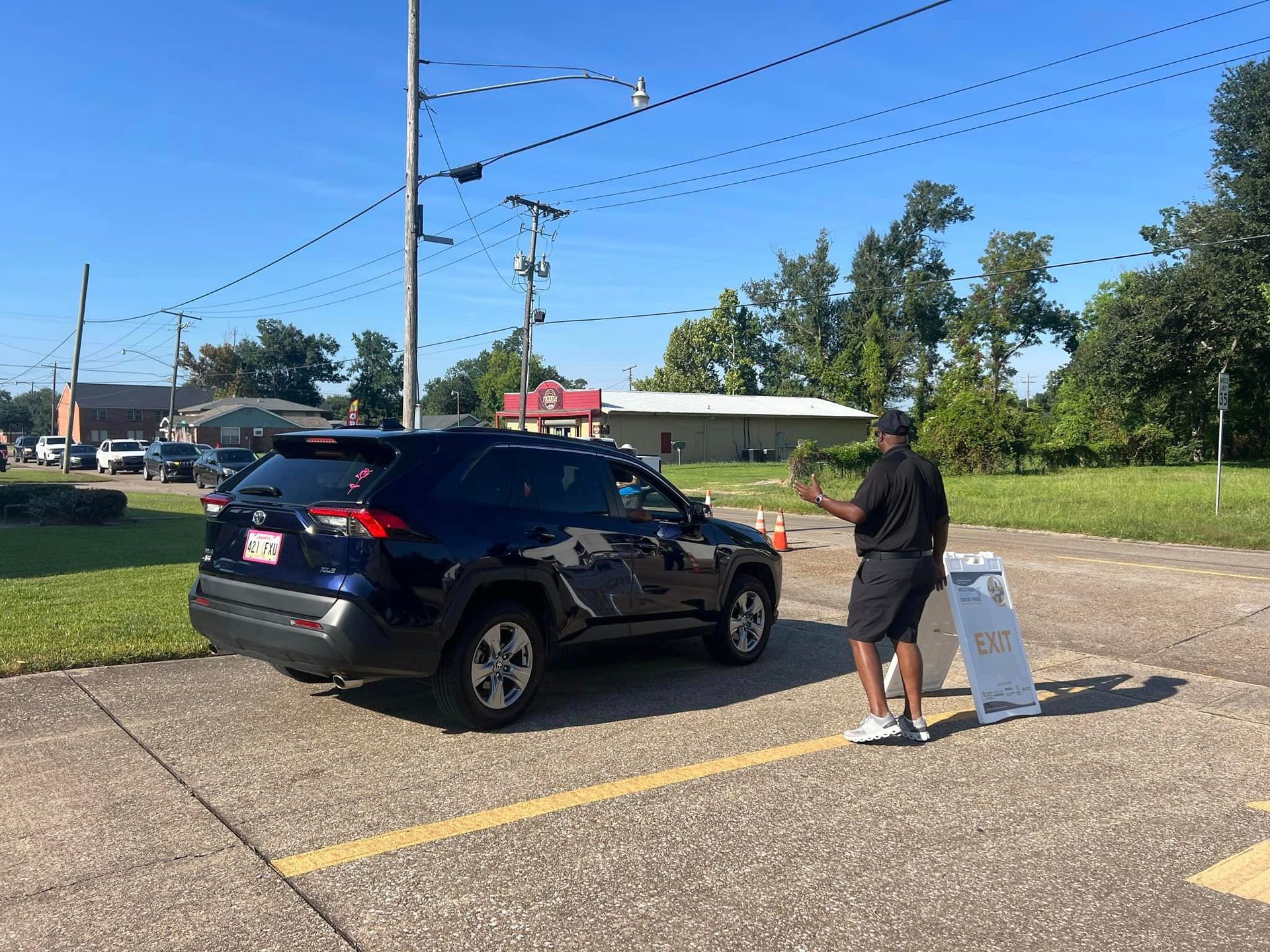 Marshal Keller directing traffic.
