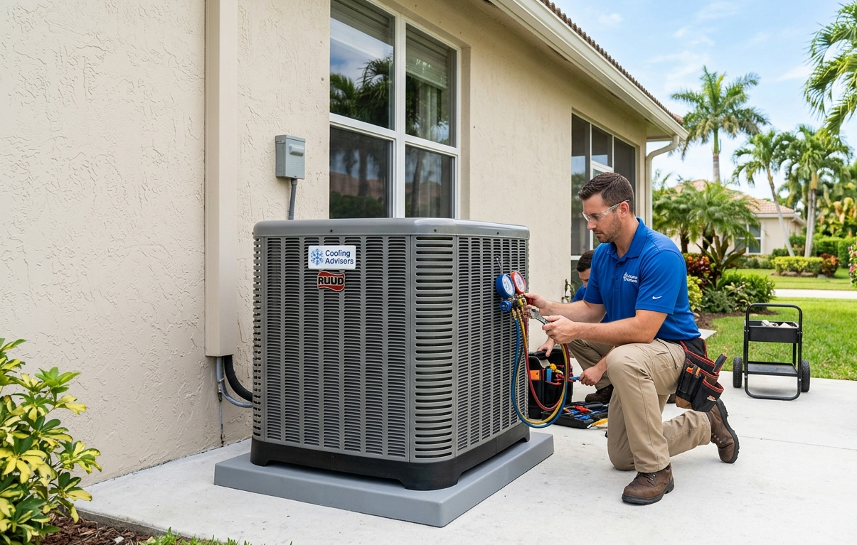 Professional AC installation and replacement by Cooling Advisors technicians in West Palm Beach