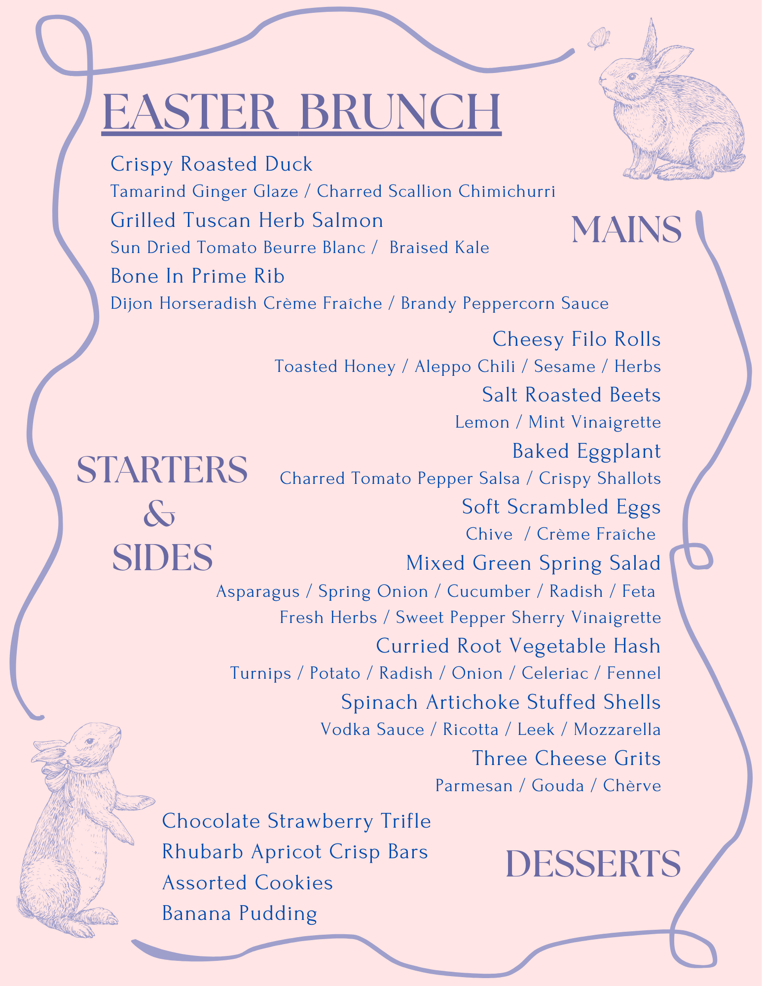 A menu for a restaurant with a picture of a flower on it.