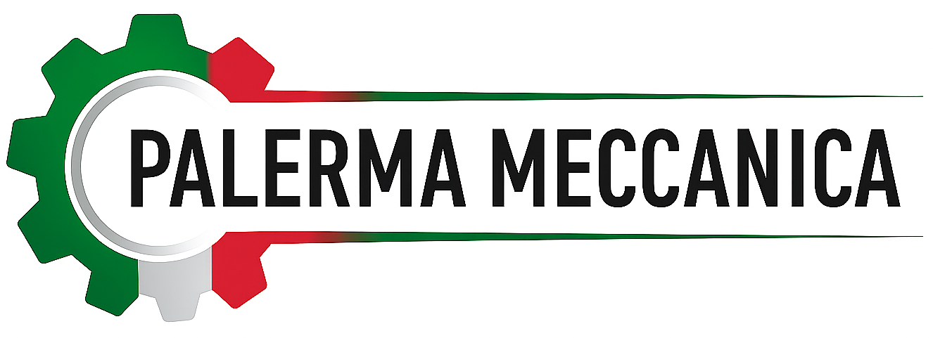 Logo with gear and Italian flag colors. Text: 